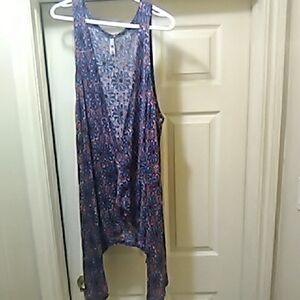 $ 5 DOLLARS >>>>>Floral Sleeveless Women's Top - Blue and Red AS NEW
